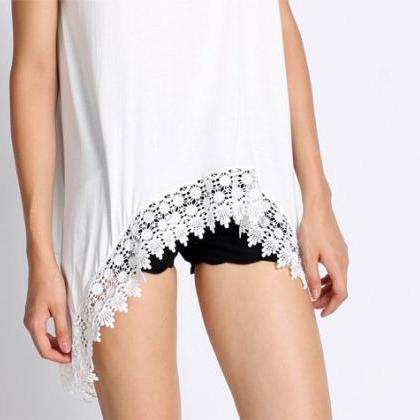 Women's Asymmetry Lace Embroidered..