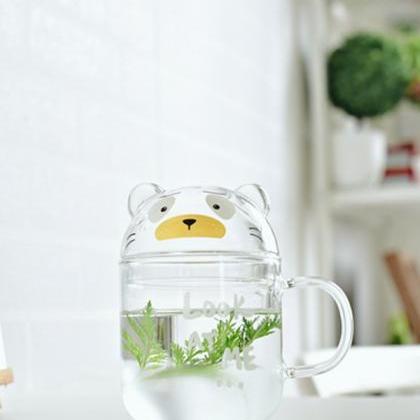 Creative Cute Bear Form Heatproof Glass Mug With..