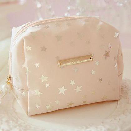 Storage Bag Lovely Stars Pattern Pearl Zipper Mini..
