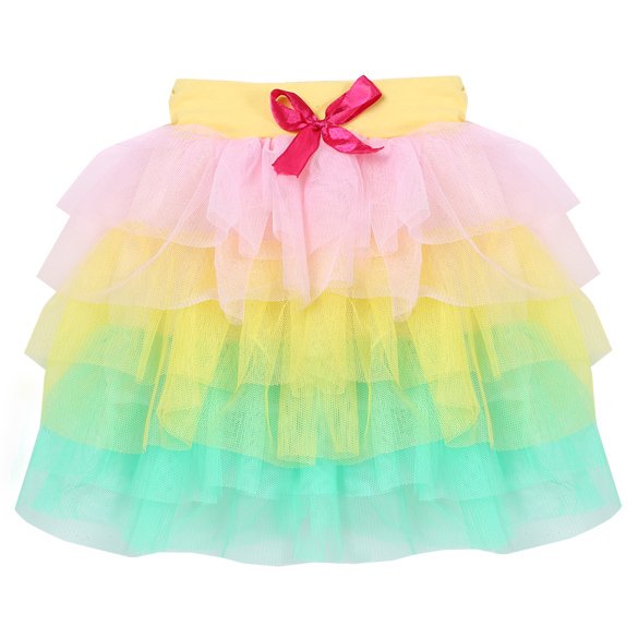 Fashion Baby Girls Ball Gown Mini Skirt Colorful Mesh Splice Tutu Skirt